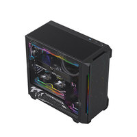 Boîtier PC de jeu en métal Galax Mid Tower MicroATX avec panneau latéral en verre trempé, support pour radiateur 360 mm et port Type-C