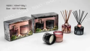 Reed Diffuser Gift Set RAINCOAST Wholesale Luxury Home Fragrance Reed Diffuser And Candle Jar Gift Set