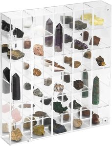 Boîte de <span class=keywords><strong>collection</strong></span> en acrylique réglable <span class=keywords><strong>Vitrine</strong></span> de roche transparente Pierres de flèche en miroir Titulaire d'objets de <span class=keywords><strong>collection</strong></span> en cristal minéral - Product Image 2