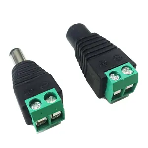 Surelink conector de tomada, 1pin 2pin 3pin parafuso fêmea macho bloco de terminais plugue cctv câmera bnc para dc