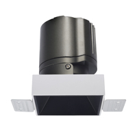 2024 prêt à expédier ETL mat blanc mat noir simple Double Triple sans garniture Downlight 12W 3 ''75mm