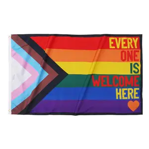 Thiết kế mới tùy chỉnh 3X5FT Polyester đầy màu sắc cầu vồng Hòa Bình Cờ biểu ngữ lesbian lgbtq cờ niềm tự hào Đồng Tính cờ