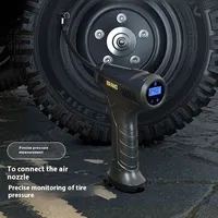 Mini compresseur d'air électrique portatif pour pneus de voiture, type pistolet, avec arrêt automatique intelligent, recharge USB, pour voiture, vélo, mini-voiture