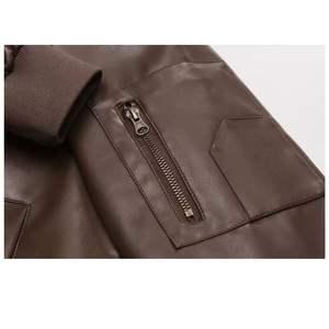 Hombres Guardianes DE LA Galaxia <span class=keywords><strong>Star</strong></span> Lord Chris Pratt Biker Cafe Racer Faux Leather Jacket Ladies PU Jacket - Product Image 5