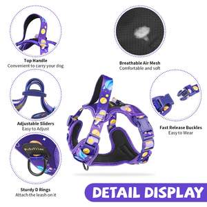 เสื้อกั๊กสัตว์เลี้ยงแบบไม่มีสายดึงปรับได้สะท้อนแสงนุ่มสำหรับสุนัขพันธุ์เล็กขนาดกลางขนาดใหญ่การฝึกกลางแจ้ง - Product Image 6