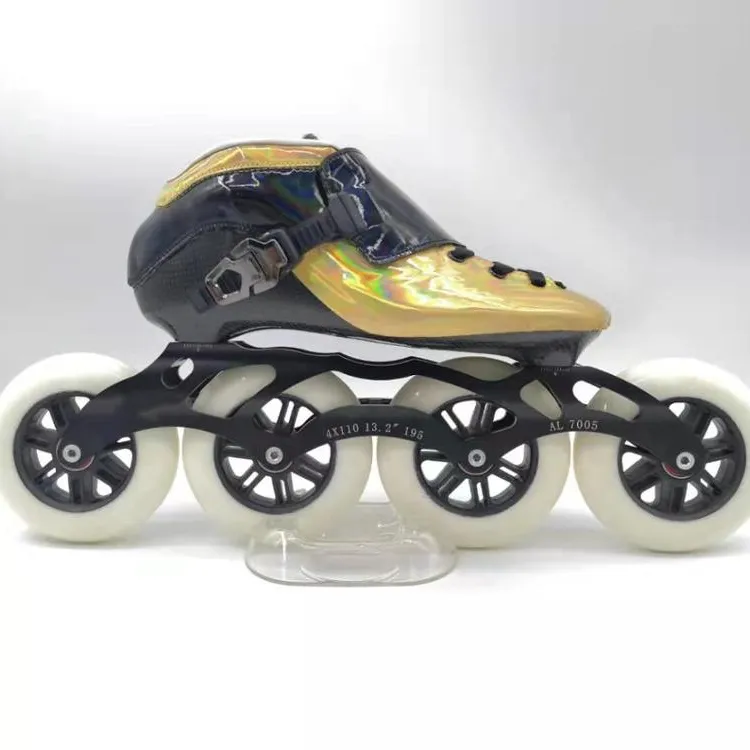 4*110mm PU SHR Wheel Racing Erwachsene Männer Frauen Profession elle Rollschuhe Carbon Fiber Aggressive Inline Skates