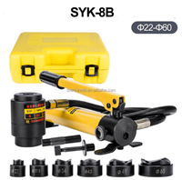 Perceuse hydraulique SYK-8B à prix d'usine, outil de poinçonnage pour tôles d'acier standard, poinçon à perforation avec matrices de 22 à 60 mm