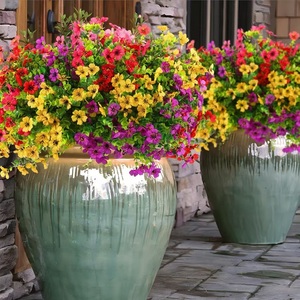 Coloré mélange marguerite planteur pour extérieur printemps et été décor fleurs artificielles Faux arbustes soyeux Durable pour balcon cour décor - Product Image 6