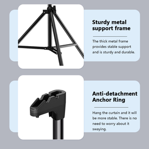 Topleo anti light <b>projector</b> screen foldable white grid <b>projector</b> screen portable <b>tripod</b> floor standing alr projection screen - Product Image 6