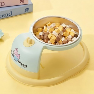 Suspended High Leg <b>Cat</b> Bowl Stainless Steel Single Bowl Dopamine Color Pet <b>Feeder</b> Stand Elevated Feeding For <b>Cats</b> Dogs - Product Image 2
