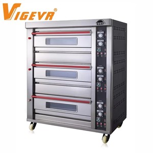 Four à sole commercial à gaz Vigevr, four de boulangerie multi-niveaux (1/2/3 niveaux) avec chauffage au gaz pour le pain et la pizza - Product Image 3