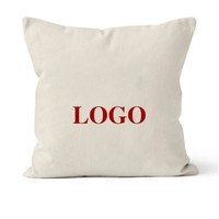 Vente chaude Personnalisé DIY Carré Maison Canapé Oreiller Coussin Couvre Feuilles Brodées Lin Tissu Impression Numérique Sublimation