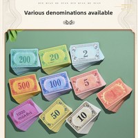 Cartes à jetons épaissies, anti-contrefaçon, imperméables, résistantes à l'abrasion, finition mate, design dollar américain pour salles de jeux et Mahjong