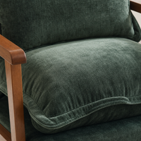 Fauteuil lounge vintage en bois massif et cuir, fauteuil d'appoint à profil bas, pour chambre à coucher, salon, mobilier écologique pour la maison