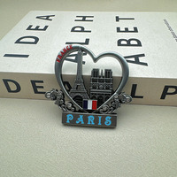 Aimants de réfrigérateur personnalisés en alliage de zinc 3D, souvenirs de Paris, France, écologiques, fabrication sur mesure, forme personnalisée