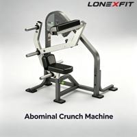 Machine à Crunch Abdominaux à Charge Libre avec Siège Réglable 8 Positions, 5 Niveaux de Résistance et Support Dorsal Fixe – Usage Commercial pour Salle de Sport