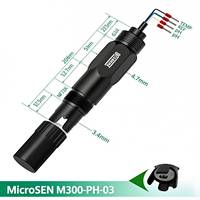 Sonde de pH numérique industrielle 0-14pH étanche IP68 avec compensation de température Pt1000 et jonction PTFE pour surveillance en ligne
