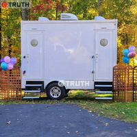 Chine extérieur luxe portable salles de bain chariot portable toilettes remorque camping caravane mobile toilette remorque