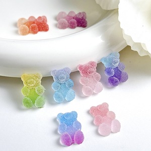 Breloques pour ongles en résine 3D à dos plat, motif oursons gommeux, dégradé rose, rouge, violet, colorées, mignonnes, Kawaii, accessoires de décoration pour nail art et sacs - Product Image 6