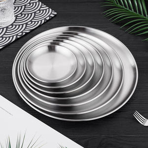 <span class=keywords><strong>Assiette</strong></span> à dîner occidentale de luxe Barbecues en argent <span class=keywords><strong>Assiette</strong></span> ronde Rôtissoire en acier inoxydable doré Plateau de viande rôti coréen - Product Image 6