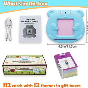 Tarjetas de Memoria Interactivas Bilingües en Portugués e Inglés con Forma de Oso, 224 Palabras, Juguete Educativo para Niños de 2 a 6 Años, Certificado CE - Product Image 4