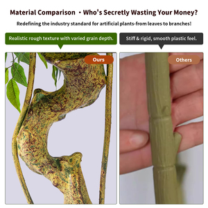 ต้นไทรเบญจามินาประดิษฐ์ สัมผัสเหมือนจริง สีเขียว ต้นไม้ประดิษฐ์สำหรับตกแต่งภายใน - Product Image 5