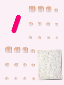 24 <span class=keywords><strong>faux</strong></span> ongles français blancs dégradés en ABS, couvrance totale, pré-conçus pour pose facile - Product Image 4