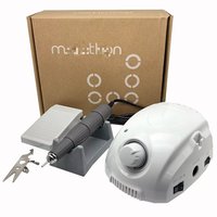 Machine à ongles électrique professionnelle portable 65W, batterie rechargeable, 6 têtes, polissage des ongles, 35000 tr/min, poignée Sh37L1