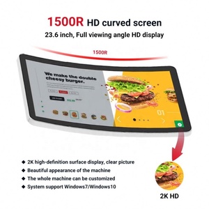 ซอฟต์แวร์สั่งซื้อแบบกำหนดเอง หน้าจอสัมผัสแบบ Capacitive ขนาด 23.6 นิ้ว เครื่องพิมพ์ใบเสร็จ 58/80 มม. แท่นวางเครื่อง POS ตู้บริการตนเองอัจฉริยะ - Product Image 5