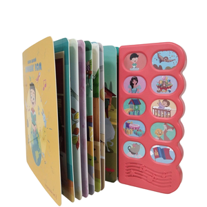 Conception de langue personnalisée Livres sonores pour enfants <span class=keywords><strong>Livre</strong></span> musical à 10 boutons pour l'éducation précoce des bébés - Product Image 1