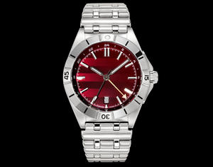 Montre de plongée sportive automatique mécanique en acier inoxydable, chronographe, cadran en cristal saphir, bracelet en cuir PU, résistance à l'eau 5 BAR - Product Image 3