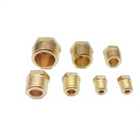 Raccords de compression en laiton forgé NPT mâle 3/8 pouce avec tête hexagonale pour drain de gaz de bateau et plomberie