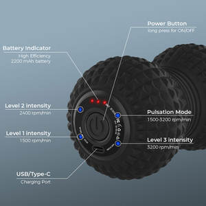 Fitness Muskelentspannungs-Vibrationsmassage-<span class=keywords><strong>Roller</strong></span> Physiotherapie Silikon-Erdnuss-Massagebälle - Product Image 4