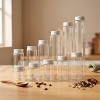 Flacons en verre borosilicate avec bouchons à vis en aluminium argenté, flacons en verre vides pour bonbons, sels de bain, échantillons, logo personnalisé