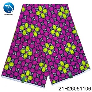 Tissu imprimé <span class=keywords><strong>africain</strong></span> 100 % coton, best-seller, <span class=keywords><strong>pagne</strong></span> nigérian Batik Ankara pour la confection de robes, 6 yards 21H260511 - Product Image 4