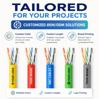 Câble LAN Cat5e 24AWG UTP pour réseau intérieur, câble Ethernet 100 MHz, conducteur CCA, paire torsadée non blindée pour bureau et domicile