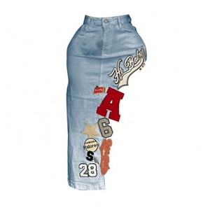Nuovo Design S-2XL Alta Qualità 2026 Gonne <span class=keywords><strong>Midi</strong></span> da Donna in <span class=keywords><strong>Denim</strong></span> Elasticizzato alla Moda - Product Image 3