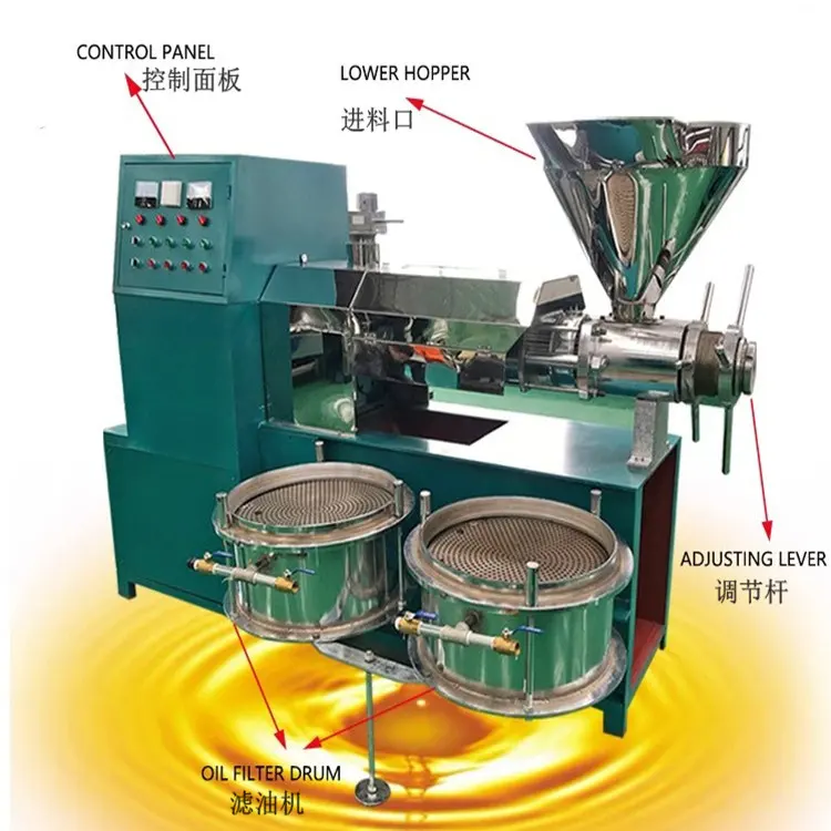 เครื่องสกัดน้ำมันเมล็ดกาแฟเครื่องสกัดน้ำมันอะโวคาโดแบบเย็นเครื่องสกัดน้ำมันงา