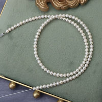 R.Gem. Environ 105 pièces par brin Mini perles près de perles de culture d'eau douce en vrac rondes 3.5-4mm pour bijoux à bricoler soi-même