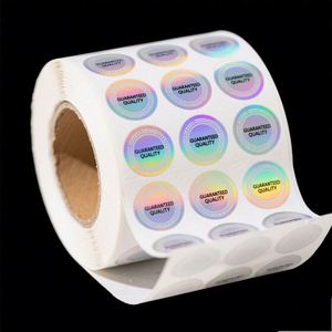 Etiqueta Transparente con Logotipo de Marca, Etiqueta Redonda de Vinilo Transparente Personalizada en Rollo para Vasos - Product Image 1