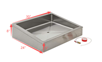 Bac à glace commercial pour la réfrigération des aliments, durable, à rétention de froid longue durée pour la présentation des aliments frais