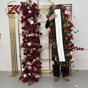 ZKAI – Chemin de table floral blanc à prix abordable, rangée de fleurs pour <span class=keywords><strong>mariage</strong></span>, arrangement floral, <span class=keywords><strong>décoration</strong></span> événementielle - Product Image 4
