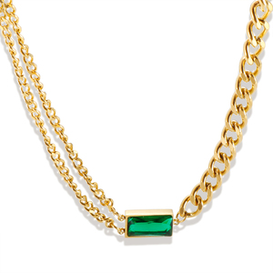 Collar de Cadena de Serpiente con Colgante Móvil de Letra (<span class=keywords><strong>Sister</strong></span>, Mother) en Acero Inoxidable con Baño de Oro Real de 18K PVD, Hipoalergénico e Impermeable - Product Image 1