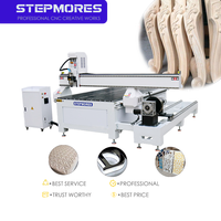 Machine de gravure CNC à 4 axes ATC 1325 4*8 pieds de premier rang avec dispositif rotatif pour meubles, reliefs 3D