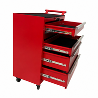 Chariot à outils industriel à 5 tiroirs, armoire à outils roulante en acier avec tiroirs profonds pour outils électriques, verrouillable, pour garage et atelier