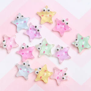 Wholesale Cute Eco-Friendly Marine Life Small Crab & Starfish <b>Resin</b> Charm Jewelry Accessories for Home Decor DIY - Product Image 3