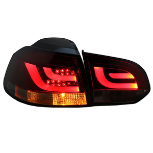 Luces Traseras LED para <span class=keywords><strong>Golf</strong></span> 6 MK6 <span class=keywords><strong>GTI</strong></span> 2010-2014 y <span class=keywords><strong>Golf</strong></span> R 2012 2013, Conjunto de Lámparas Traseras con Intermitentes Secuenciales, Lente Roja Ahumada - Product Image 2