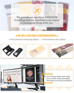 Delux Custom Logo doppio disegnato Ultra sottile Raw capelli vergini russi Genius Weft extension - Product Image 4