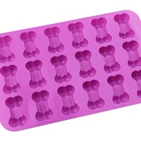 Moule à gâteau en silicone de qualité alimentaire 100% sans BPA, pour animaux de compagnie, écologique, en forme d'os de chien, 23x14,5 cm