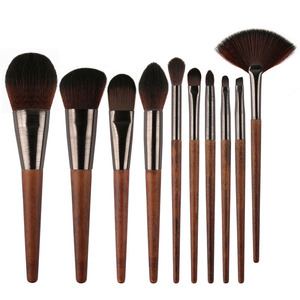 10Pcs Pro Hoge Kwaliteit Vegan Synthetisch Make Up Borstels Luxe Professionele Private Label Make-Up Borstel Set Met Tas - Product Image 1